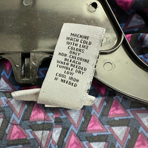 Catherines Size 3X Retro Geometric Print Tunic Top 3/4 Sleeve Boho Statement - Picture 4 of 7